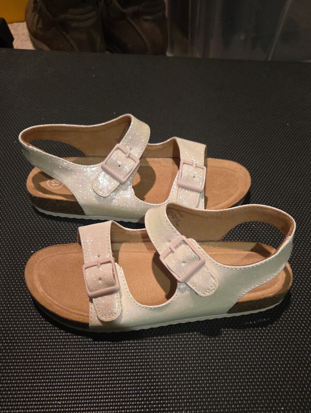 Kids Sparkle Adjustable Sandals - Pink/White